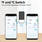Senzor de temperatură și umiditate Tuya WiFi Smart Life Monitor de la distanță, Alexa și Asistent Google
