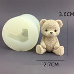 Cute Bear Honey Jar Silicone Mold - Candle, Chocolate, Ice Cube, and Aromatherapy Plaster Mold for DIY Crafting