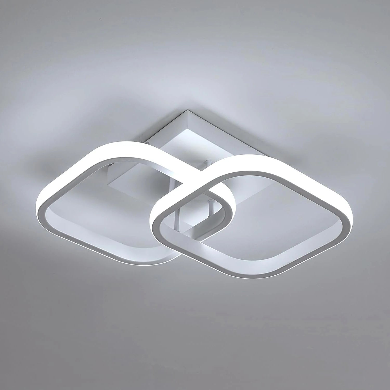Square LED Ceiling Lamp, 6500K Cool White Light for Kitchen and Dining Room