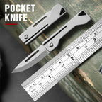 EDC Titanium Folding Knife - Mini Keychain Pocket Knife for Camping, Unboxing & Daily Carry, Ultra-Lightweight Titanium Alloy Blade (3.5")