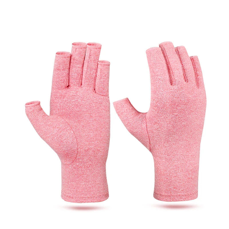Fingerless Compression Gloves - Relieve Hand Discomfort, Unisex Cotton & Spandex Gloves for Support and Comfort