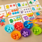 Recuzită Montessori pentru Matematică - Puzzle de Pereche Cognitivă pentru Copii | Jucărie Ingenioasă pentru Dezvoltarea Abilităților Motorii Fine