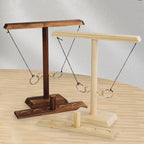 Handmade Wooden Ring Toss Game for Adults - Indoor & Outdoor Hook and Ring Toss Game for Parties, Patio Decor, and Yard Fun