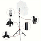 Metal Aluminum Alloy Light Stand - Portable Tripod for Softbox, LED Ring Light, Phone, and Camera