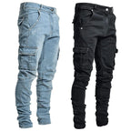 Tactical slim cargo jeans