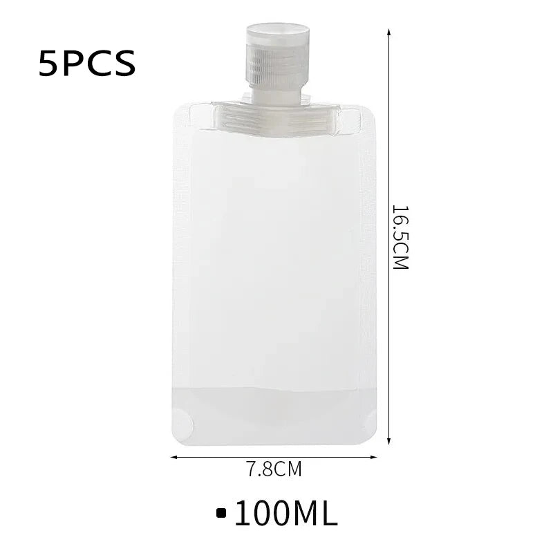 Pungi Reutilizabile pentru Loțiune, 3 Dimensiuni, 30–100ml, Pentru Călătorii
