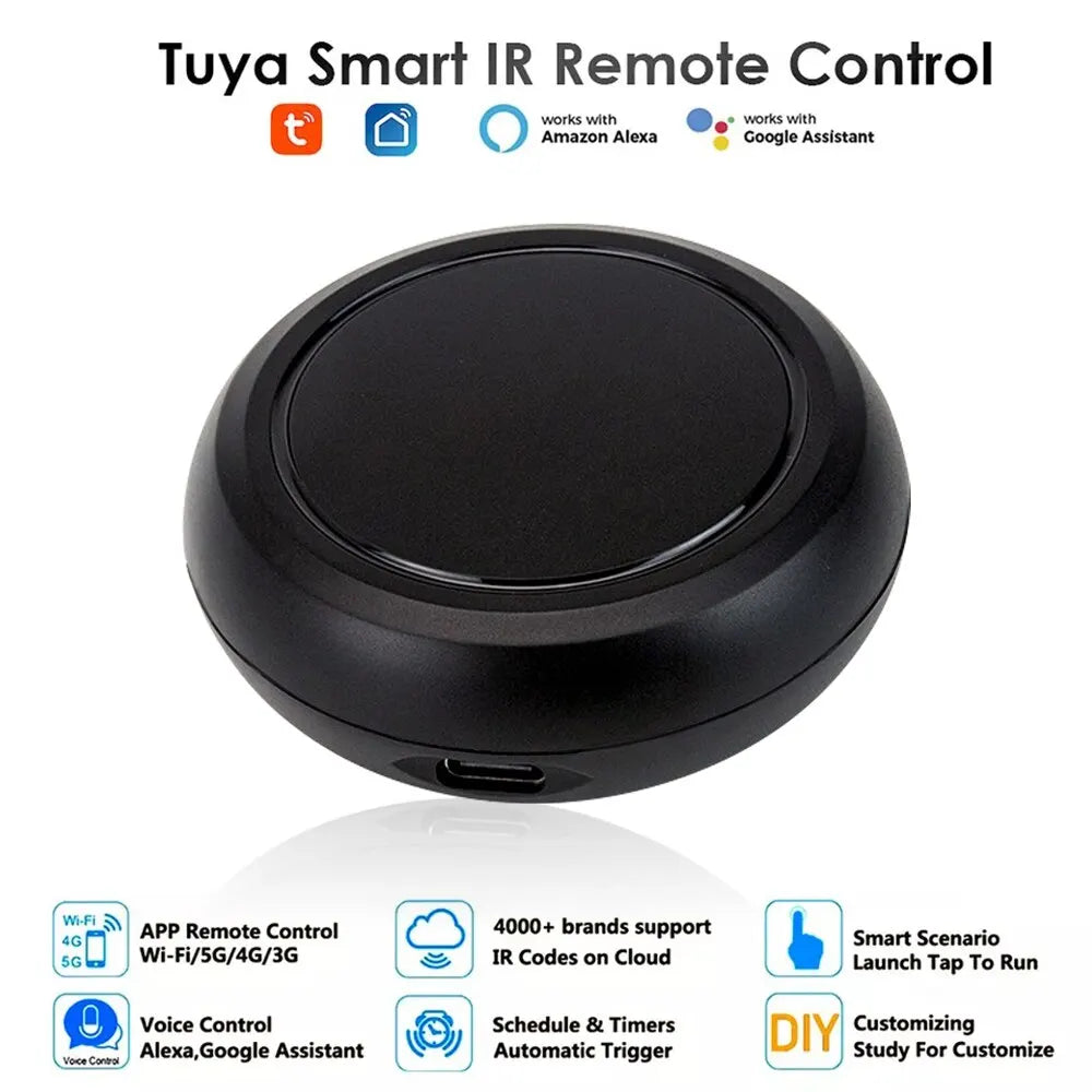 Tuya WiFi Smart IR Remote Controller Universal Infrared Blaster for Smart Home