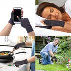 Fingerless Compression Gloves - Relieve Hand Discomfort, Unisex Cotton & Spandex Gloves for Support and Comfort
