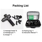 Fascial Massage Gun - Electric Percussion Massager for Deep Tissue Muscle Relaxation, Pain Relief and Fitness Recovery