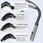Fascia Gun with Extended Handle & Elbow - Self-Assist Massage for Upper & Lower Back, Muscle Relaxation, 9 Modes, 9 Intensity Levels