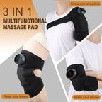 3-in-1 Heating Knee Massager - Electric Vibration Massage Belt, Far-Infrared Heat Therapy, 5 Heat & Massage Levels