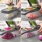 14-in-1 Multifunctional Vegetable Chopper - Stainless Steel Kitchen Slicer, Dicer, and Food Grater for Easy Meal Prep