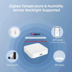 Tuya ZigBee Mini senzor de temperatură umiditate Monitor de la distanță pentru casă inteligentă