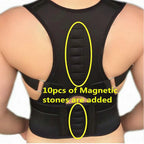 Magnetic Therapy Shoulder Posture Corrector - Scoliosis Spine Lumbar Brace for Pain Relief, Back Support for Men & Women