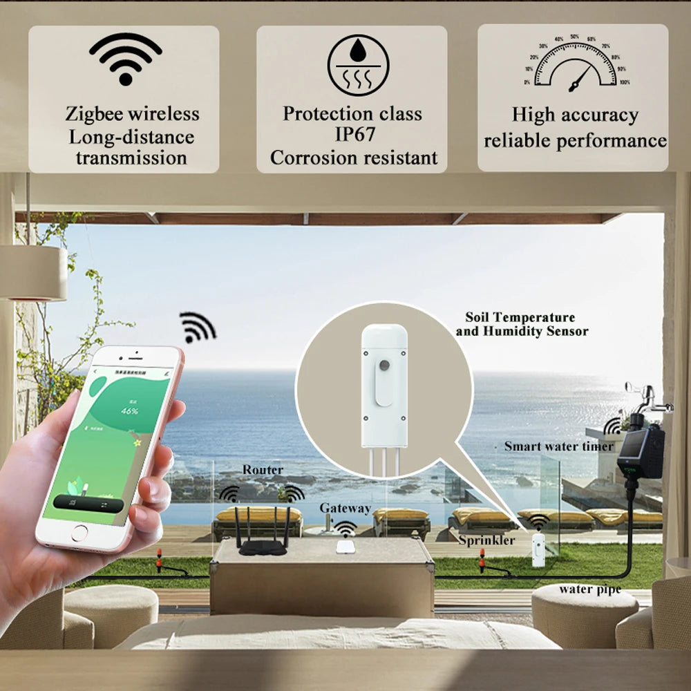 Zigbee Soil Temperature and Humidity Tester