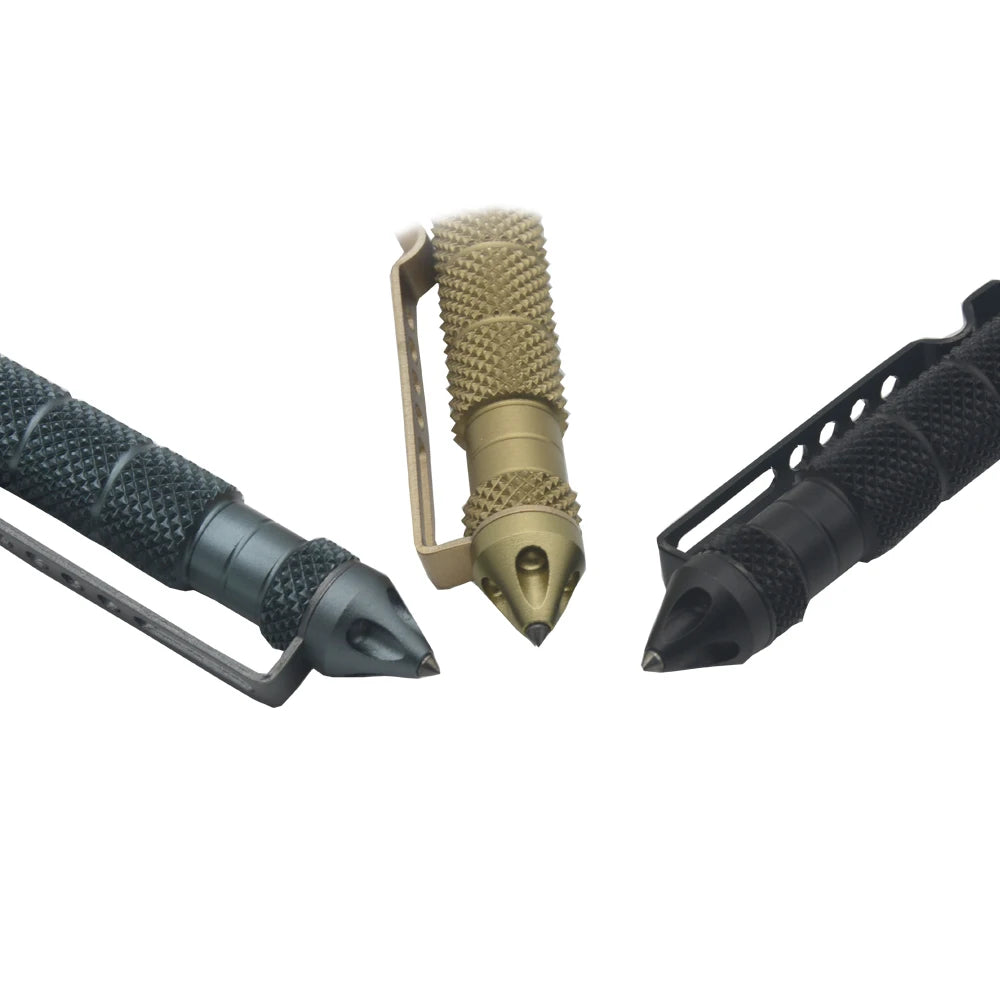 Pix tactic de auto-apărare - Aluminiu cu cap din oțel tungsten, cap pentru spart sticlă și design anti-alunecare, kit de supraviețuire