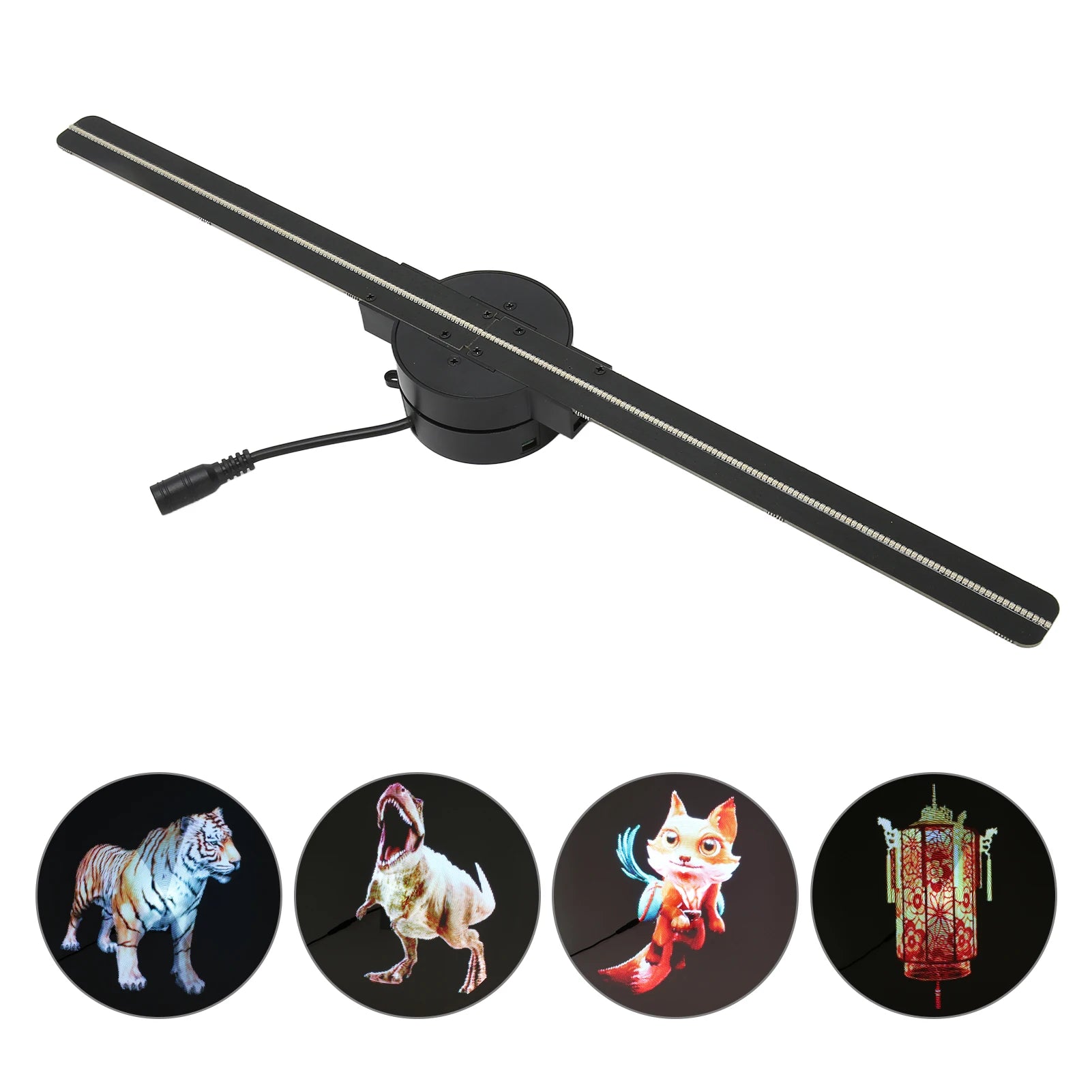 16.5" 3D Hologram Fan Projector | 2000x224 Resolution | WiFi | 224 LED Beads | Business Advertising