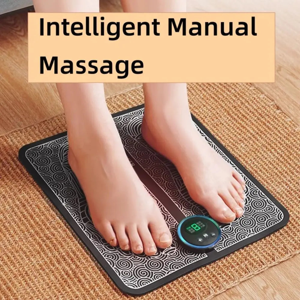Pad de Masaj pentru Picioare - Aparat Portabil cu Încărcare USB | Terapie prin Acupunctură, Încălzire cu Puls & Masaj cu Microcurent pentru Relaxare