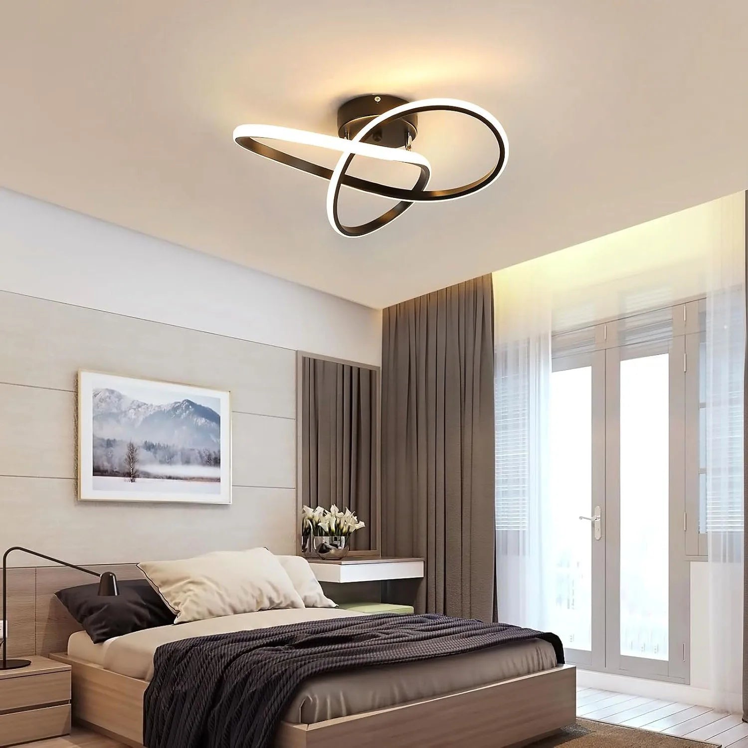 38W Tealight LED Ceiling Light, Flower Design, Warm White 3000K