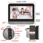 3MP Smart WiFi Door Viewer Camera – 1080P, PIR, IR, Alexa & Google