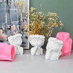 Sleeping Beauty Potted Silicone Mold - DIY Resin Epoxy Mold for Flower Pots, Gypsum Crafts, and Home Decor