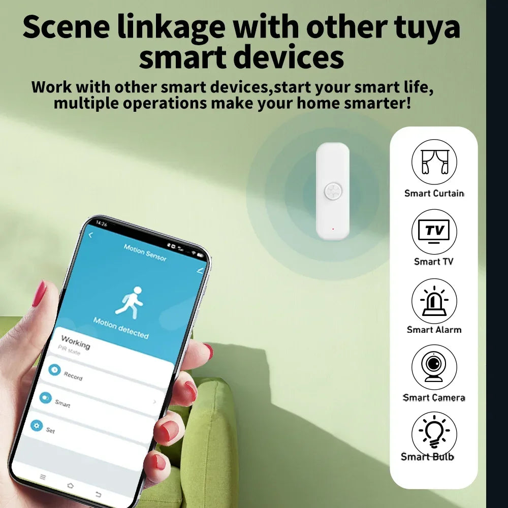 Tuya WiFi PIR Motion Sensor, Smart Home Security Detector