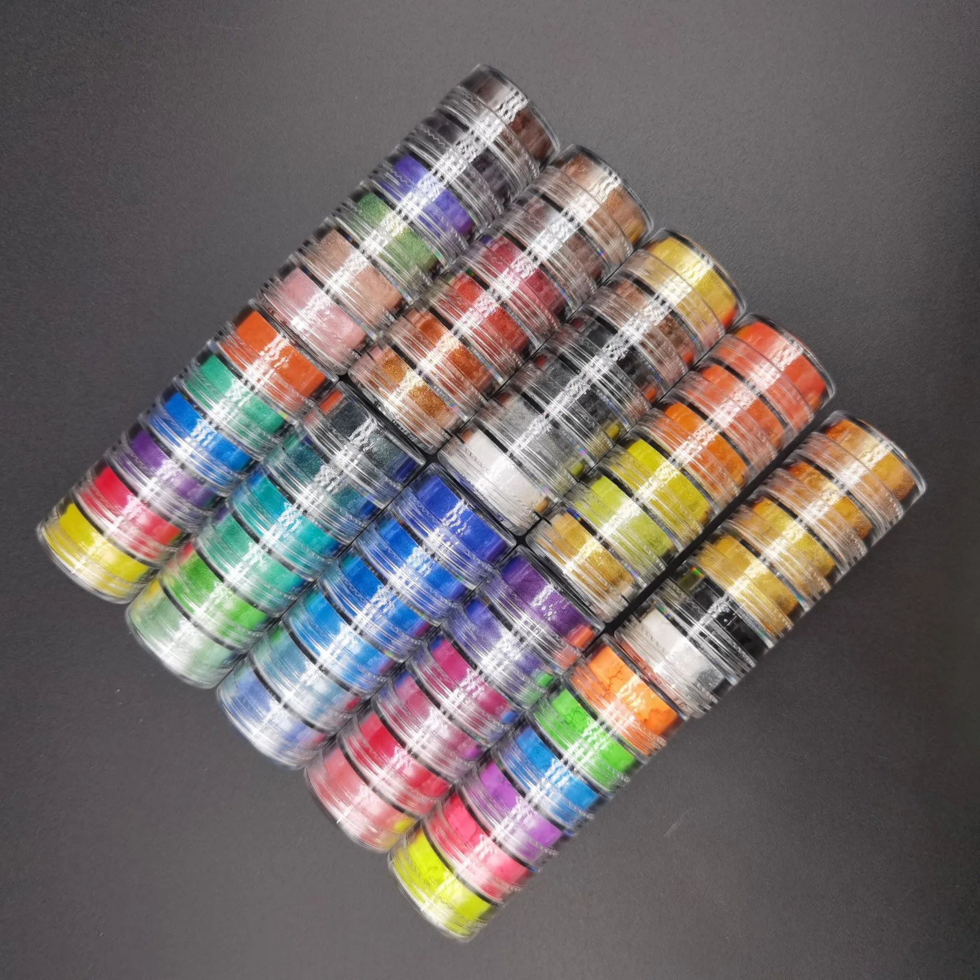 Set de pudră de mica în 6 culori - Vopsea de rășină epoxidică perlată pentru arta unghiilor, fabricarea săpunului și artizanat de bijuterii