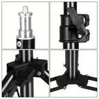 Metal Aluminum Alloy Light Stand - Portable Tripod for Softbox, LED Ring Light, Phone, and Camera