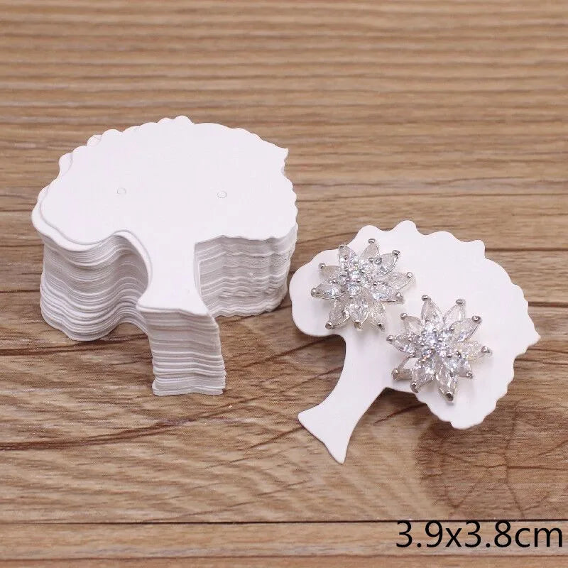 Set de 50 de cartonașe pentru bijuterii – Etichete din hârtie pentru coliere/accesorii de păr