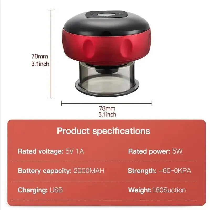 Smart Electric Cupping Massager – Heating & Vacuum Therapy Device
