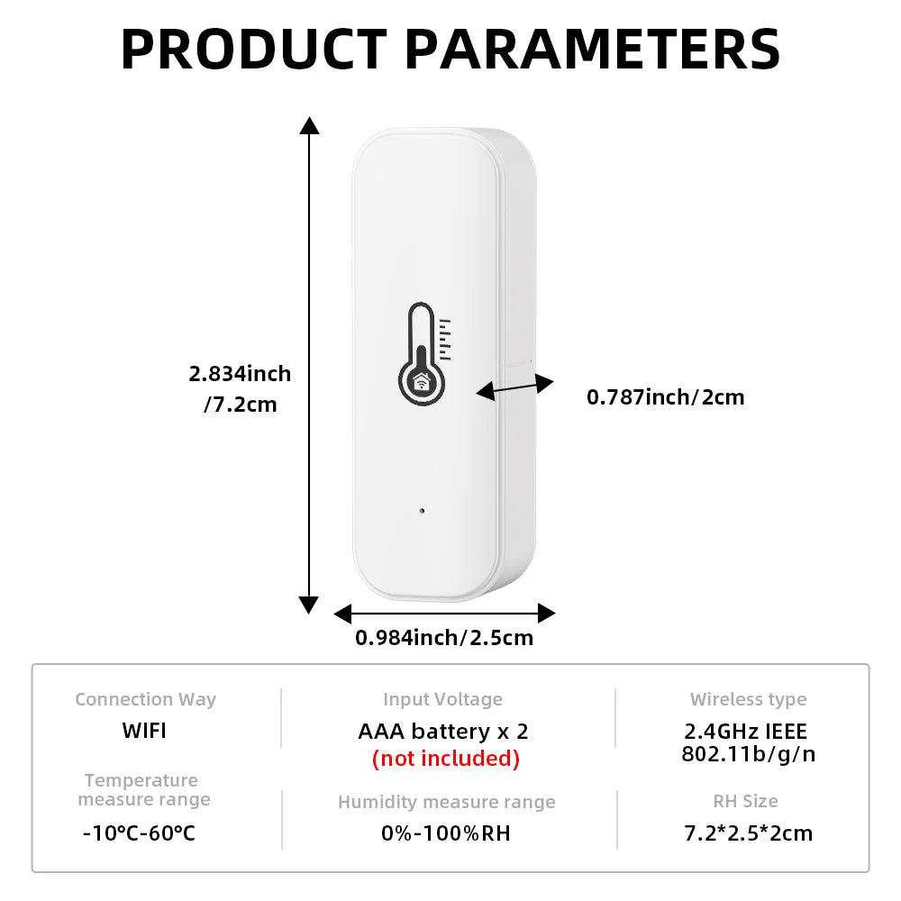 Tuya ZigBee/WiFi Temperature & Humidity Sensor, Home Thermometer