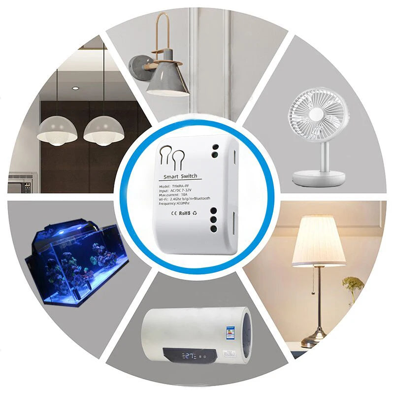 ZIGBEE Smart Switch AC/DC 7-32V & 85-250V | Dry Contact Module | Tuya Smart Life | Inching & Self-Locking Relay