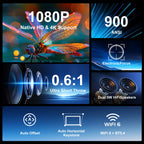 Magcubic HY450 Ultra Short Throw 1080P 8K Projector | 900 ANSI | Auto Focus | Voice Assistant