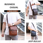 JEEP BULUO Men's Crossbody Messenger Bag - Business Casual Shoulder Handbag