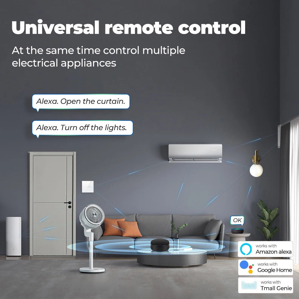 Tuya WiFi Universal Remote Control for TV, AC & Fan, Smart Home Automation