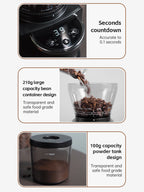 HiBREW Automatic Burr Mill Coffee Grinder - 34 Adjustable Grind Settings for Espresso, Pour Over, and Drip Coffee, Model G3