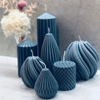 3D Spiral Striped Silicone Mold - Irregular Shape Mold for DIY Scented Candles, Clay Crafts, Wax, and Resin Casting