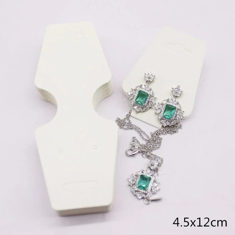 Set de 50 de cartonașe pentru bijuterii – Etichete din hârtie pentru coliere/accesorii de păr