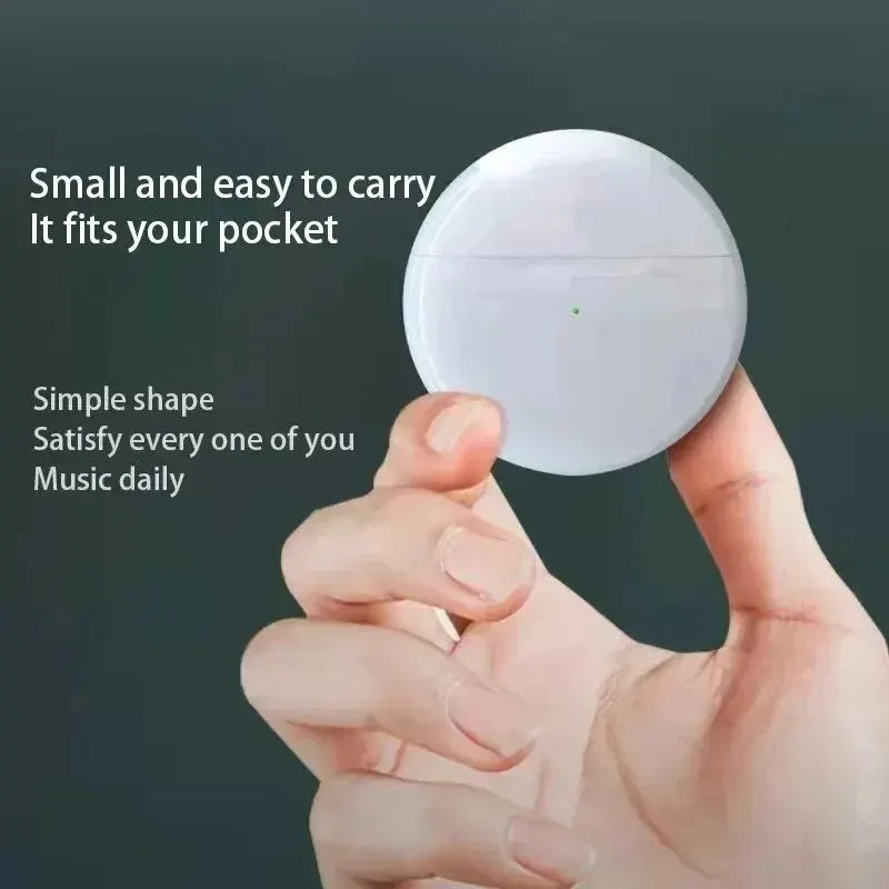 Air Pro 6 TWS Wireless Earbuds - Bluetooth 5.3, Mini Design, Mic, Charging Case
