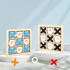 Joc X și 0 din Lemn – Puzzle Educațional pentru Copii și Distracție în Familie - Tic Tac Toe