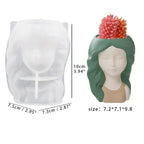 Sleeping Beauty Potted Silicone Mold - DIY Resin Epoxy Mold for Flower Pots, Gypsum Crafts, and Home Decor