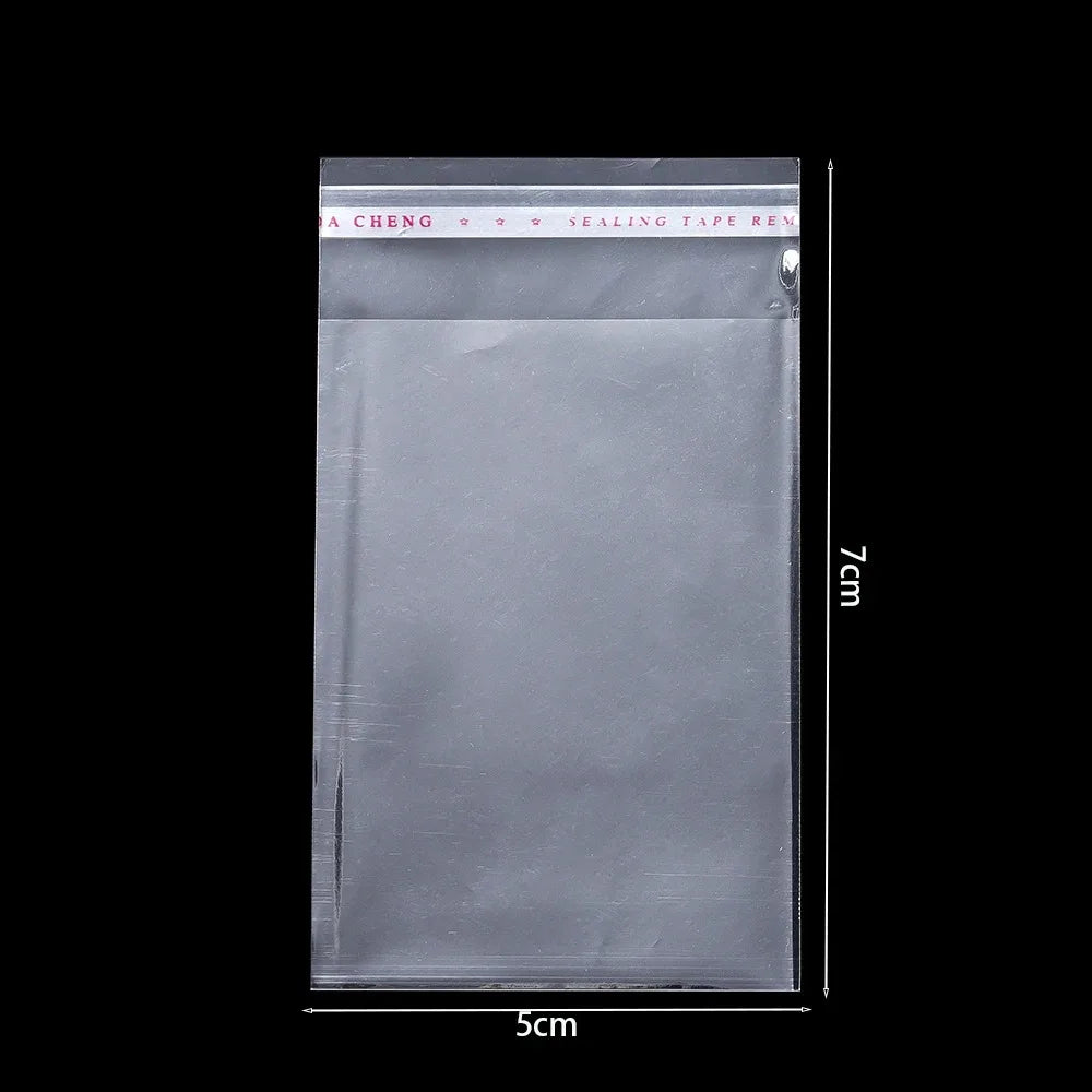 Transparent Self-Adhesive OPP Bags – 100 pcs