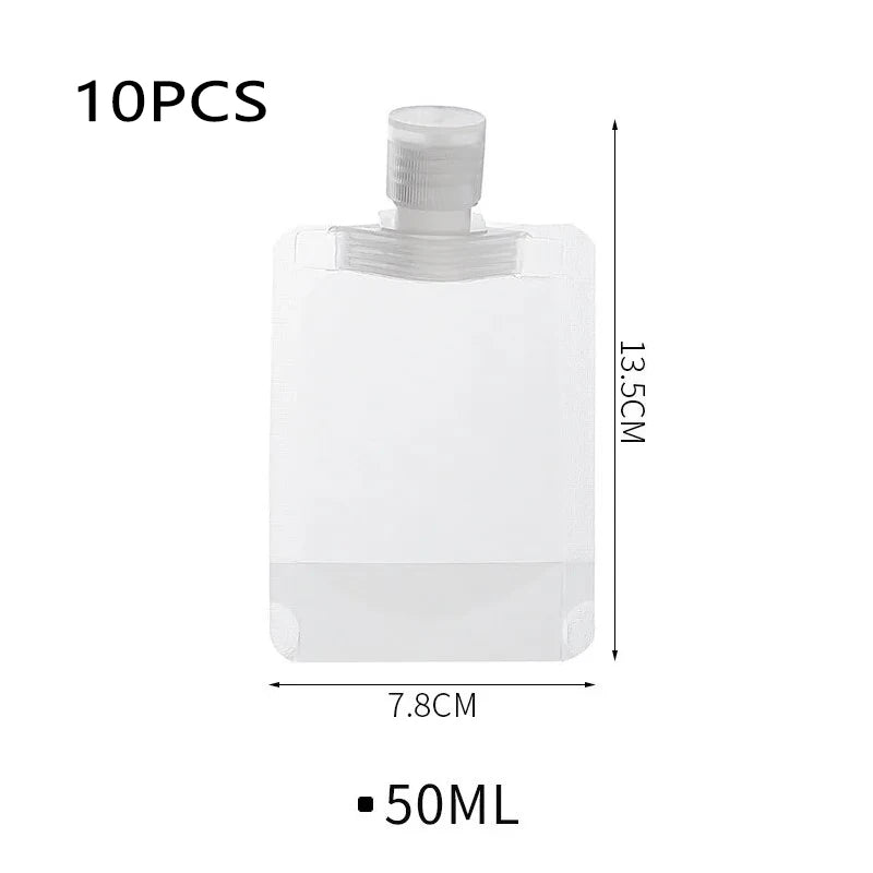 Pungi Reutilizabile pentru Loțiune, 3 Dimensiuni, 30–100ml, Pentru Călătorii