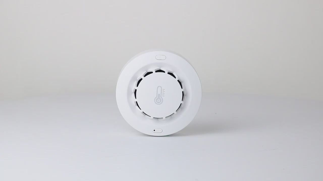 Tuya WiFi Smart Smoke & Fire Alarm – Temperature & Humidity Detector, Works with Alexa & Google Home